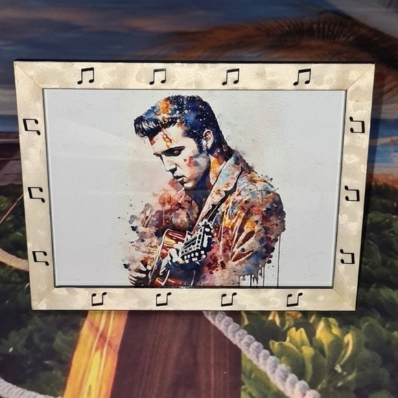 NobleCaptures Other - Elvis Presley Watercolor‎ Oil Painting Framed Art Prints